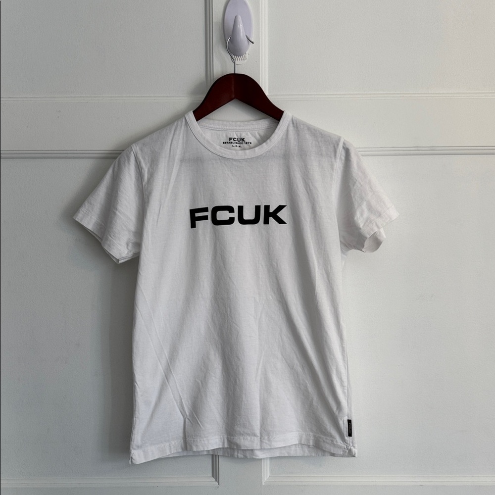 French Connection White Short Sleeve Tee